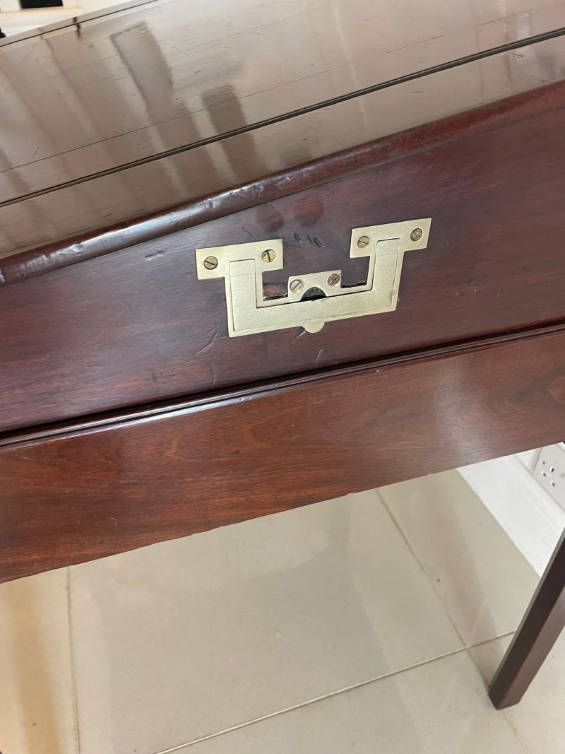 Unusual Antique George III Quality Mahogany Writing Desk